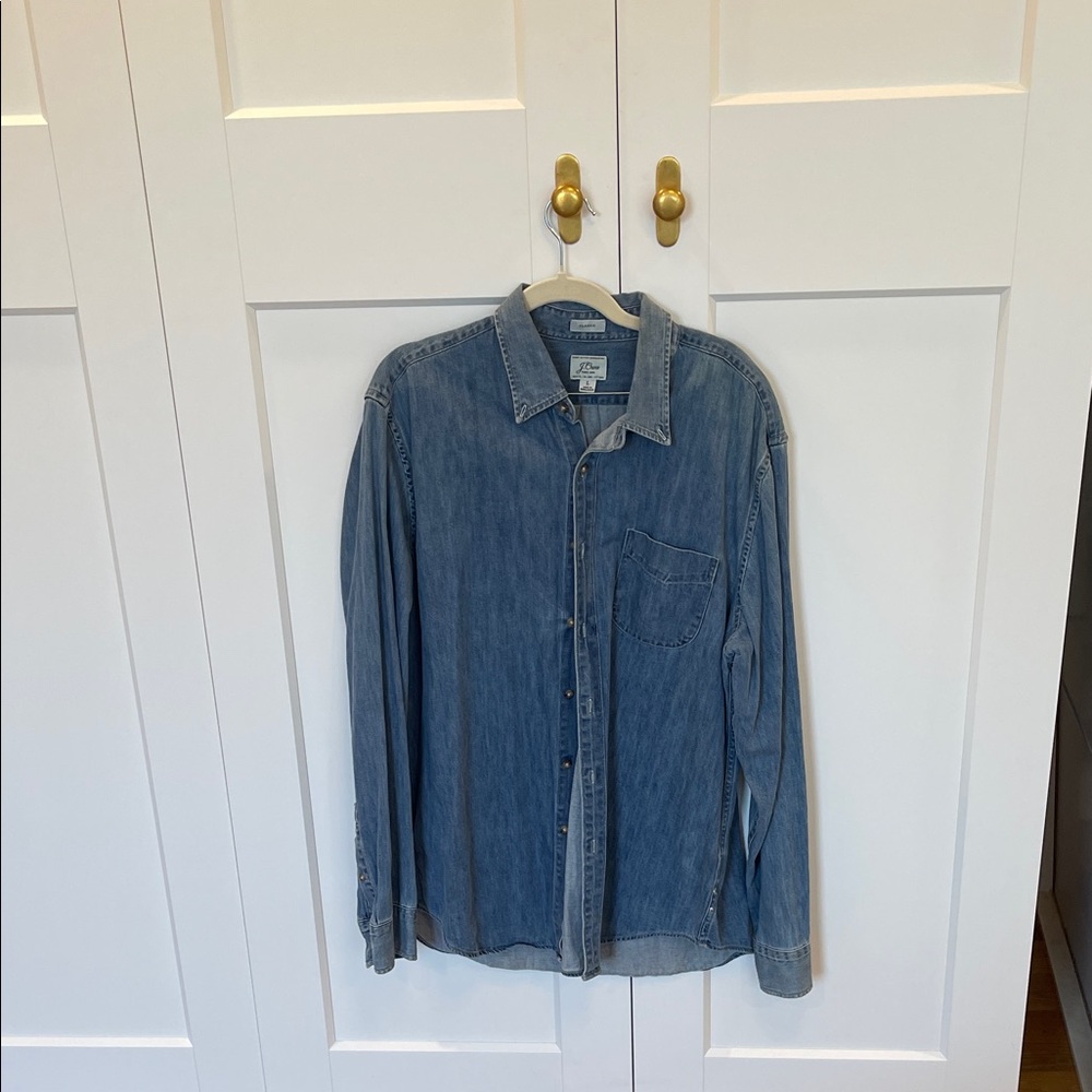 J Crew Blue Denim Shirt Jacket